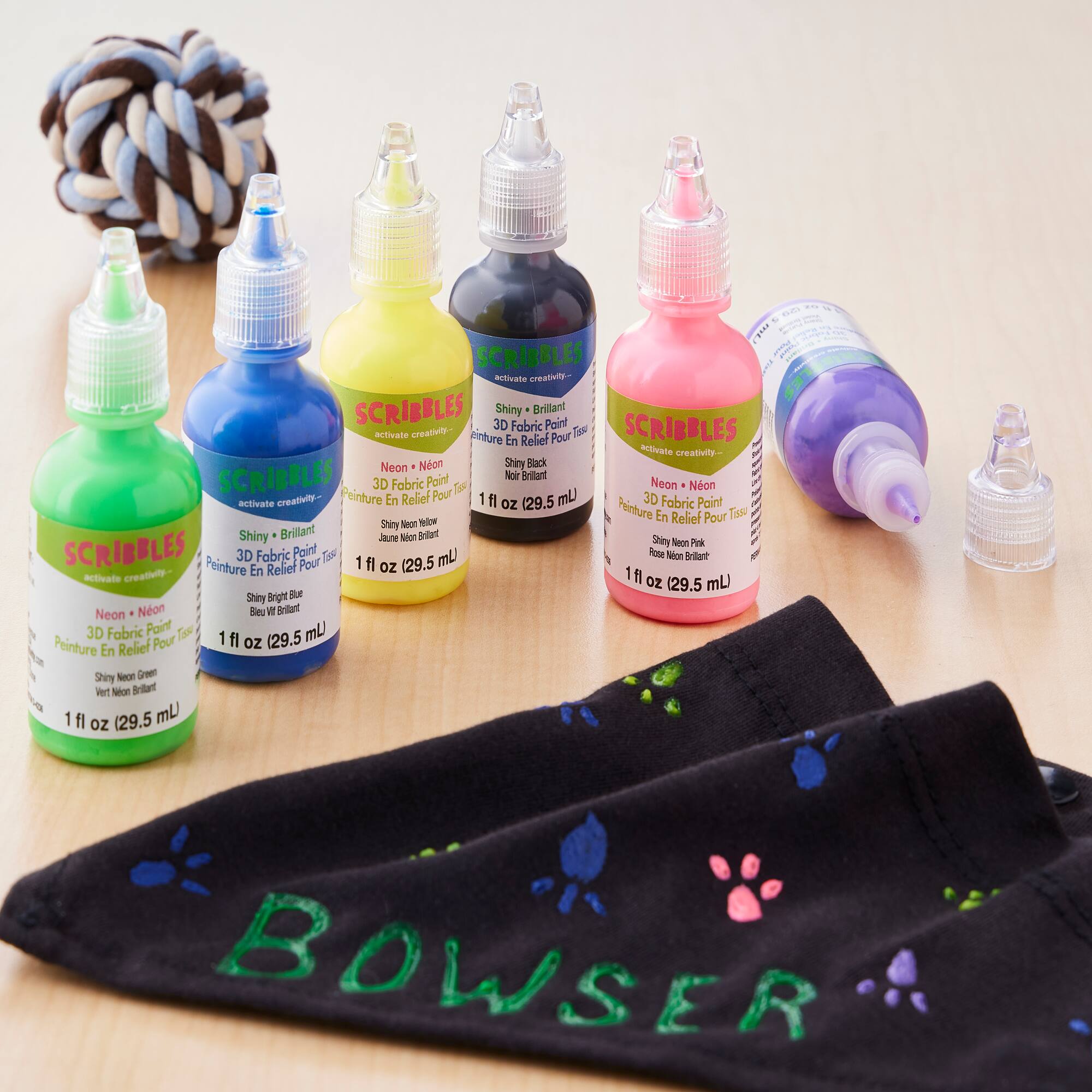 10 Packs: 6 ct. (60 total) Scribbles® 80's Pop 3D Fabric Paint